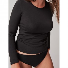 gisela 1/0145 T-Shirt Μακρύ Μανίκι Μαύρο - Φανέλες στο  bscollection