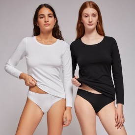 gisela 1/0129 Φανελάκι Μακρύ Μανίκι Μαύρο - Φανέλες στο  bscollection