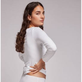 gisela 1/0129 Φανελάκι Μακρύ Μανίκι Λευκό - Φανέλες στο  bscollection