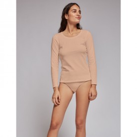 gisela 1/0129 Φανελάκι Μακρύ Μανίκι Μπεζ - Φανέλες στο  bscollection