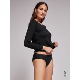 gisela 1/0123 Φανελάκι Μακρύ Μανίκι Μαύρο - Φανέλες στο  bscollection