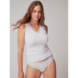 gisela 1/0146 T-Shirt Αμάνικο Λευκό - Φανέλες στο  bscollection