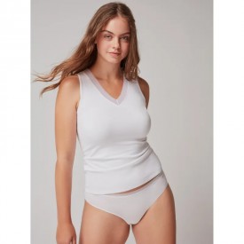 gisela 1/0146 T-Shirt Αμάνικο Λευκό - Φανέλες στο  bscollection