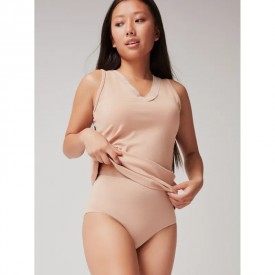 gisela 1/0146 T-Shirt Αμάνικο Μπεζ - Φανέλες στο  bscollection