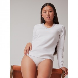 gisela 1/0147 T-Shirt Μακρύ Μανίκι Λευκό - Φανέλες στο  bscollection