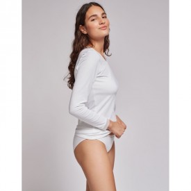 gisela 1/0123 Φανελάκι Μακρύ Μανίκι Λευκό - Φανέλες στο  bscollection