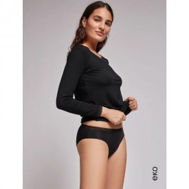 gisela 1/0208 Μίντι Σλιπ Modal Lenzing Μαύρο - Κιλοτάκια - Σλίπ στο  bscollection