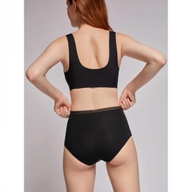 gisela 1/0209 Modal 3/4 Σλιπ Μαύρο - Κιλοτάκια - Σλίπ στο  bscollection