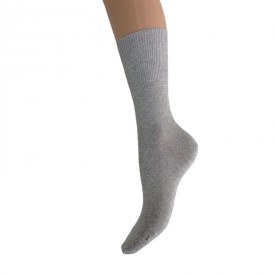 bs collection 2 Ζευγάρια Λεπτές Ελαστικές Βαμβακερές Κάλτσες Χωρίς Λάστιχο Γκρι 36-40 - Κάλτσες στο  bscollection