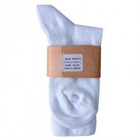 bs collection 2 Ζευγάρια Λεπτές Ελαστικές Βαμβακερές Κάλτσες Χωρίς Λάστιχο Λευκές 36-40 - Κάλτσες στο  bscollection