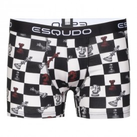 ESQUDO 0022 Ανδρικό Μποξεράκι Μαύρο Με Σχέδιο Σκάκι - Μποξεράκια στο  bscollection