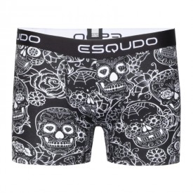 ESQUDO 0012 Ανδρικό Μποξεράκι Μαύρο Με Σχέδιο Skulls - Μποξεράκια στο  bscollection