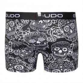 ESQUDO 0012 Ανδρικό Μποξεράκι Μαύρο Με Σχέδιο Skulls - Μποξεράκια στο  bscollection