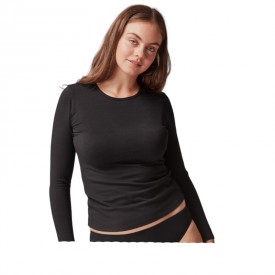 gisela 1/0145 T-Shirt Μακρύ Μανίκι Μαύρο - Φανέλες στο  bscollection