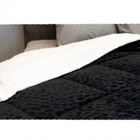 Κουβερτοπάπλωμα Coral Με Γέμιση Πολυεστερικής Βάτας 350gr/m2 Μαύρο - Κουβερτοπάπλωμα στο  bscollection