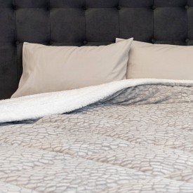 Κουβερτοπάπλωμα Coral Με Γέμιση Πολυεστερικής Βάτας 350gr/m2 Γκρι - Κουβερτοπάπλωμα στο  bscollection