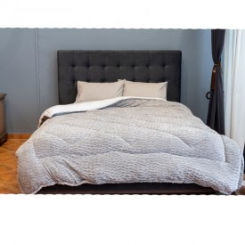 Κουβερτοπάπλωμα Coral Με Γέμιση Πολυεστερικής Βάτας 350gr/m2 Γκρι - Κουβερτοπάπλωμα στο  bscollection