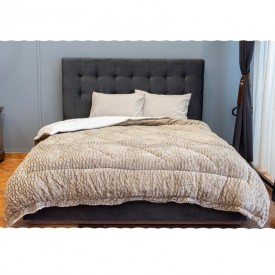 Κουβερτοπάπλωμα Coral Με Γέμιση Πολυεστερικής Βάτας 350gr/m2 Μπεζ - Κουβερτοπάπλωμα στο  bscollection