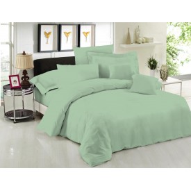 Σεντόνι Μεμονομένο LeBlanc Μονόχρωμο Polycotton 50/50 TC144 Green Μονό με λάστιχο 100x200+35 - Σεντόνια στο  bscollection