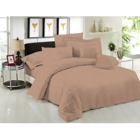 Σεντόνι Μεμονομένο LeBlanc Μονόχρωμο Polycotton 50/50 TC144 Light Brown υπέρδιπλο με λάστιχο 160x200+35 - Σεντόνια στο  bscollection