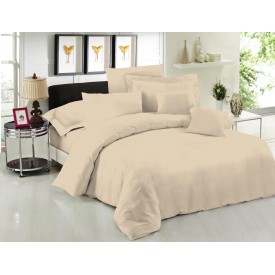 Σεντόνι Μεμονομένο LeBlanc Μονόχρωμο Polycotton 50/50 TC144 Sand υπέρδιπλο με λάστιχο 160x200+35 - Σεντόνια στο  bscollection
