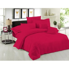 Σεντόνι Μεμονομένο LeBlanc Μονόχρωμο Polycotton 50/50 TC144 Cherry υπέρδιπλο με λάστιχο 160x200+35 - Σεντόνια στο  bscollection