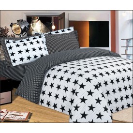 Σετ Κουβερλί Le Blanc Premium Υπέρδιπλο Star Oxford 220x240 - Κουβερλί στο  bscollection