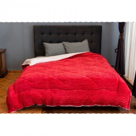Κουβερτοπάπλωμα Coral Με Γέμιση Πολυεστερικής Βάτας 350gr/m2 Κόκκινο - Κουβερτοπάπλωμα στο  bscollection