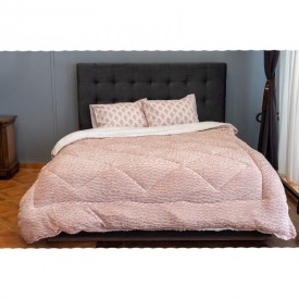 Κουβερτοπάπλωμα Coral Με Γέμιση Πολυεστερικής Βάτας 350gr/m2 Ροζ - Κουβερτοπάπλωμα στο  bscollection