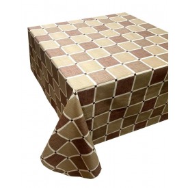 Τραπεζομάντηλο ΚΟΜΒΟΣ Καρό Polycotton Design-2 Olive 140x180 - Τραπεζομάντηλα στο  bscollection