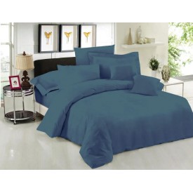 Σεντόνι Μεμονομένο LeBlanc Μονόχρωμο Polycotton 50/50 TC144 Dusty Blue Μονό με λάστιχο 100x200+35 - Σεντόνια στο  bscollection