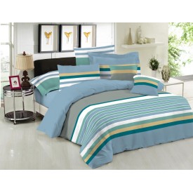 Σετ Πάπλωμα Le Blanc Premium Cotton 100% Nevada Blue Υπέρδιπλο 220x240 - Παπλώματα στο  bscollection