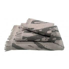 Πετσέτα Le Blanc Πεννιέ Ζακάρ 525gr/m2 NAXOS Grey Προσώπου 50x90 - Πετσέτες στο  bscollection