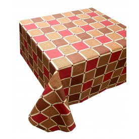 Τραπεζομάντηλο ΚΟΜΒΟΣ Καρό Polycotton Design-2 Red 140x140 - Τραπεζομάντηλα στο  bscollection