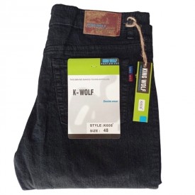 K608 KING WOLF Ανδρικό Ελαστικό Τζιν Μαύρο - Παντελόνια Jeans στο  bscollection