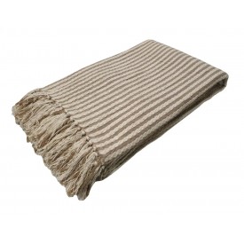 Ριχτάρι Υφαντό ΚΟΜΒΟΣ Βαμβακερό Ινδίας 1Θ Natural - Beige 180x180 - Ριχτάρια στο  bscollection