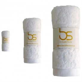 Premium Quality bs Collection Πετσέτα Χειρός 34Χ48 Λευκή 680gr/m2 Greek Compact Pennie Cotton - Πετσέτες στο  bscollection