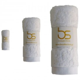 Premium Quality bs Collection Πετσέτα Σώματος 77Χ152 Λευκή 680gr/m2 Greek Compact Pennie Cotton - Πετσέτες στο  bscollection