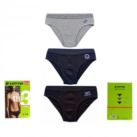 LS-1004 LOTTO 3 SLIP Γκρι, Μπλε, Μαύρο - Σλιπ στο  bscollection
