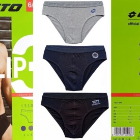 LS-1004 LOTTO 3 SLIP Γκρι, Μπλε, Μαύρο - Σλιπ στο  bscollection
