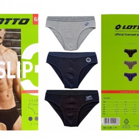 LS-1004 LOTTO 3 SLIP Γκρι, Μπλε, Μαύρο - Σλιπ στο  bscollection