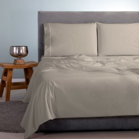 ΣΕΤ ΣΕΝΤΟΝΙΑ SΑΤΙΝ ΡLΑΙΝ 4ΤΕΜ ΑΜΜΟΥ (139 SΑΝD ) 260Χ265CΜ 100% CΟΤΤΟΝ SΑΤΙΝ 205ΤC - Σεντόνια στο  bscollection