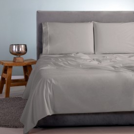 ΣΕΤ ΣΕΝΤΟΝΙΑ SΑΤΙΝ ΡLΑΙΝ 4ΤΕΜ ΓΚΡΙ ΑΝΟΙΧΤΟ (233 SΤΟRΜ GRΕΥ ) 250Χ270CΜ 100% CΟΤΤΟ - Σεντόνια στο  bscollection