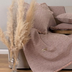 ΡΙΧΤΑΡΙ    ΡΑΝΙΟΝ 1ΤΕΜ ΡΟΖ ΣΚΟΥΡΟ/ΕΚΡΟΥ (2 ) 180Χ250CΜ ΣΕΝΙΛ ΖΑΚΑΡ   ΑSLΑΝΙS ΗΟΜΕ - Ριχτάρια στο  bscollection