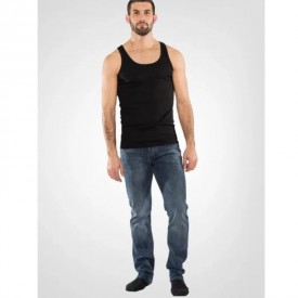bs collection premium quality 100% Supreme Greek Green Cotton 2 Ανδρικές Φανέλες Με Τιράντα Μαύρες - Φανέλες στο  bscollection