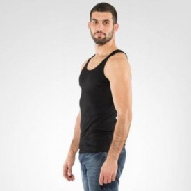 bs collection premium quality 100% Supreme Greek Green Cotton 2 Ανδρικές Φανέλες Με Τιράντα Μαύρες - Φανέλες στο  bscollection