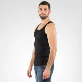 bs collection premium quality 100% Supreme Greek Green Cotton 2 Ανδρικές Φανέλες Με Τιράντα Μαύρες - Φανέλες στο  bscollection