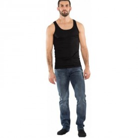 bs collection premium quality 100% Supreme Greek Green Cotton 2 Ανδρικές Φανέλες Με Τιράντα Μαύρες - Φανέλες στο  bscollection