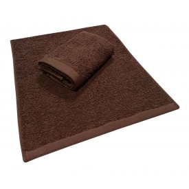 Πετσέτα ΚΟΜΒΟΣ Πεννιέ PLAIN LINE 500γρ/μ2 BROWN Χειρός 30x50 - Πετσέτες στο  bscollection