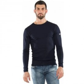 bs collection Ανδρική 100% Βαμβακερή Μακρυμάνικη Φανέλα Μπλε - Φανέλες στο  bscollection